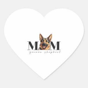 Dog Mum GERMAN SHEPHERD DOG Classic T-Shirt Heart Sticker