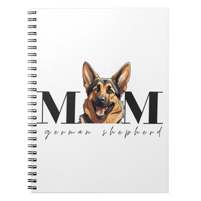 Dog Mum GERMAN SHEPHERD DOG Classic T-Shirt Notebook (Front)