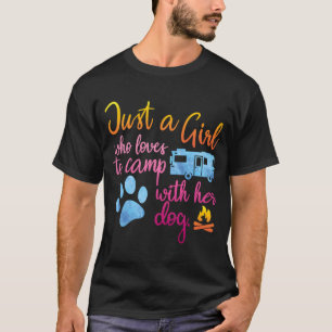 Dog Mum Gifts Camping Outdoor Campground Bonfire T T-Shirt