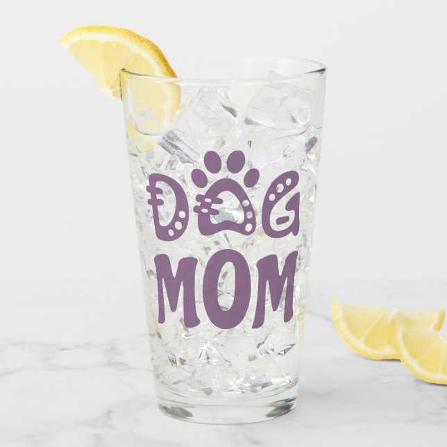 Dog Mum Glass (Front Ice)