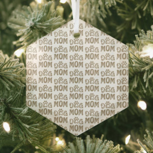 Dog Mum Glass Tree Decoration