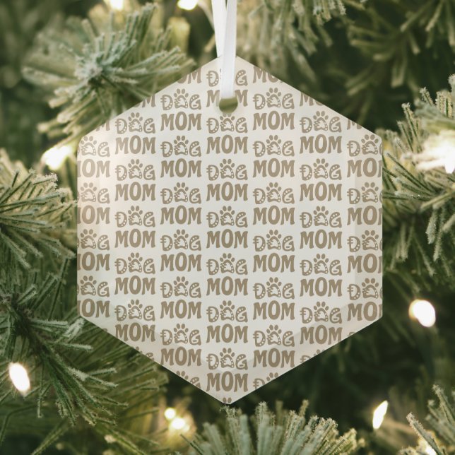 Dog Mum Glass Tree Decoration (Insitu)