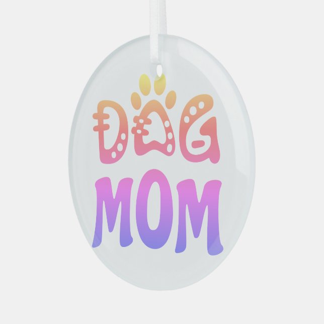 Dog Mum Glass Tree Decoration (Front Left)