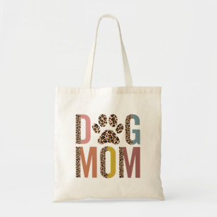 Dog Mum Half Leopard Dog Mama Fur Mum Tote Bag