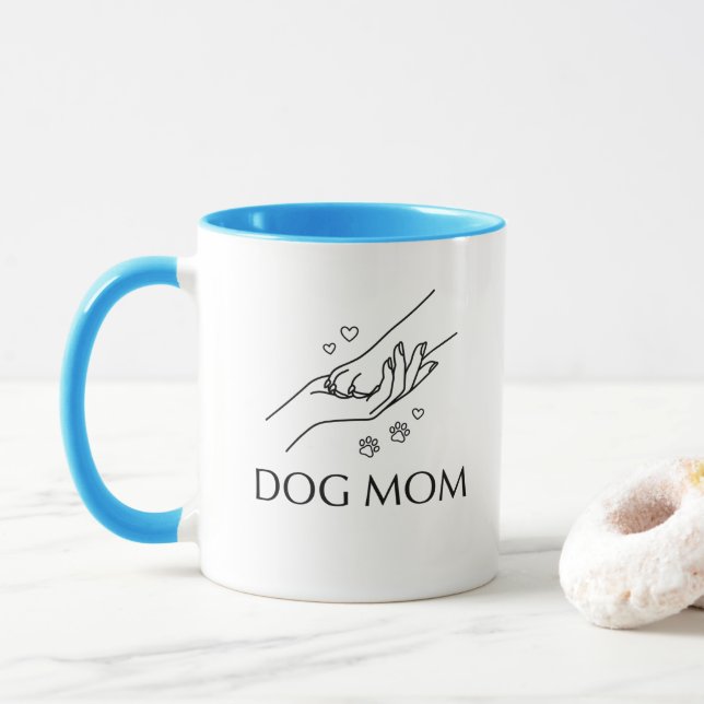 Dog Mum Hand & Paw Mug (With Donut)