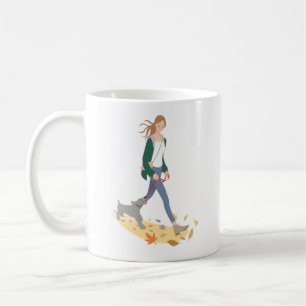 Dog Mum Illustration Colourful Paws Mug