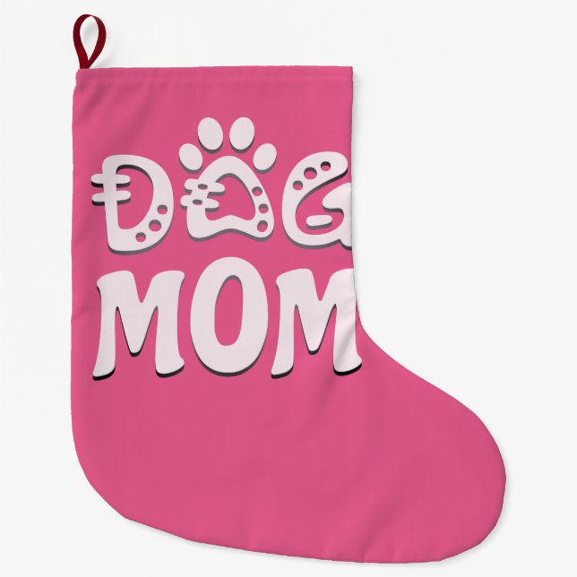 Dog Mum Large Christmas Stocking (Front)