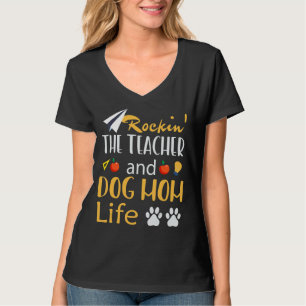 Dog Mum Life For Women Dog Paw T-Shirt