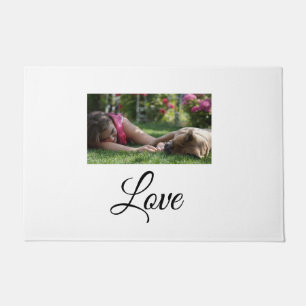 Dog mum love add name text pet name lovers doormat