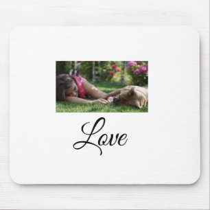 Dog mum love add name text pet name lovers mouse mat