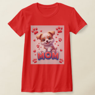 Dog Mum Love – Adorable Puppy Art T-Shirt
