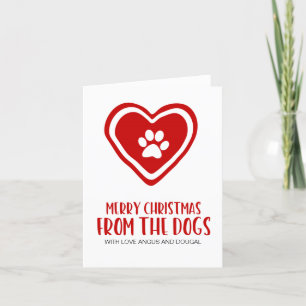 Dog Mum Merry Christmas from the Dogs Xmas Card