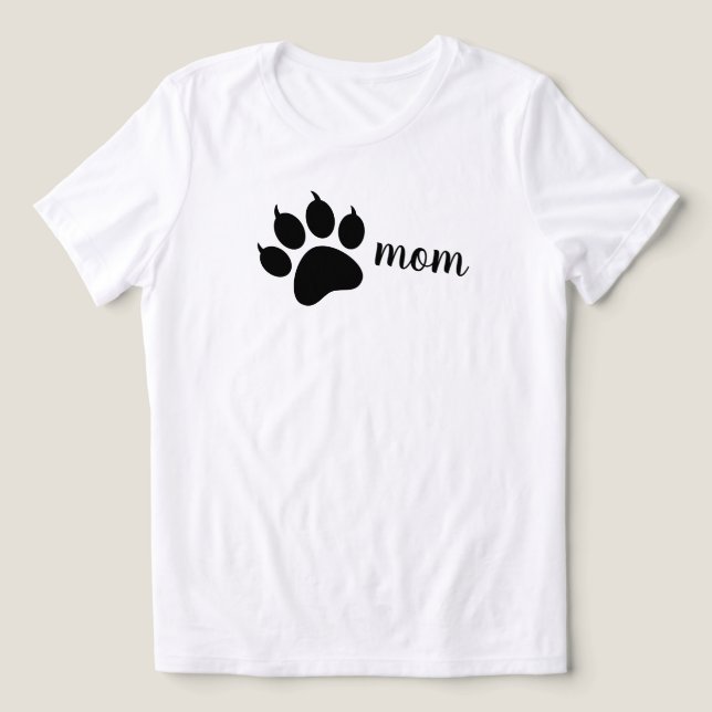 Dog Mum Minimalist Simple Tri-Blend Shirt (Design Front)
