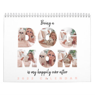 Dog Mum  Modern Photo Collage Custom Text Calendar