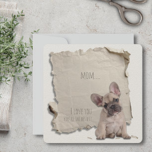 Dog Mum Mothers Day Card Custom I Love You