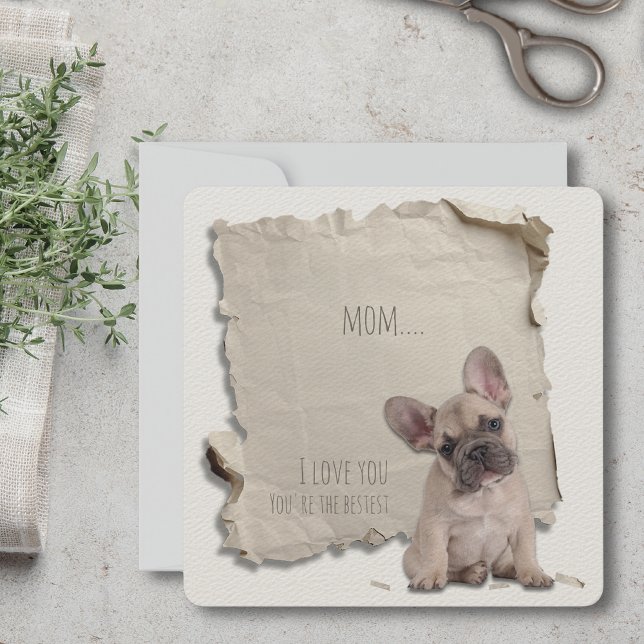 Dog Mum Mothers Day Card Custom I Love You (Mothers Day is a great time to show mom how special she is, but any day is a day to say I love you!)