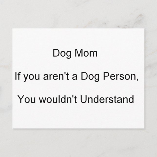 Dog Mum Mother's Day Postcard (Front)