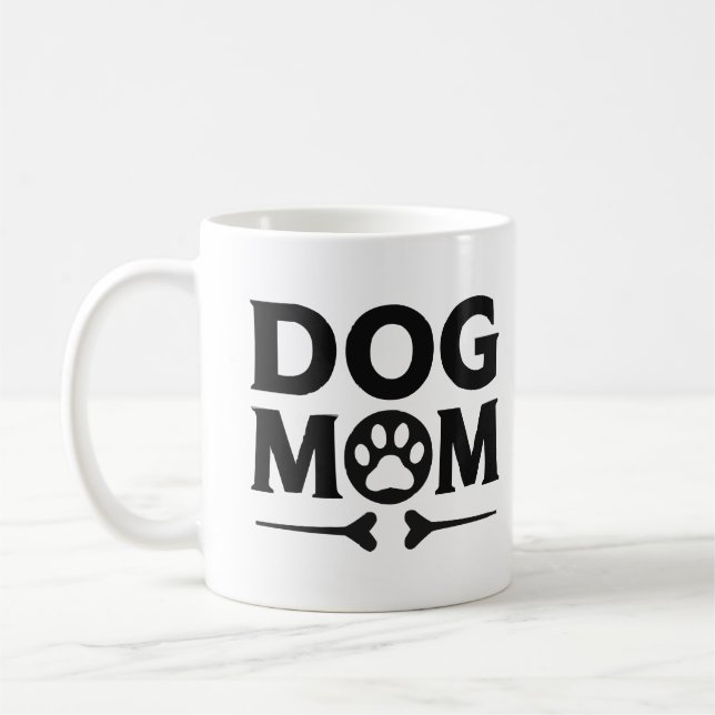 Dog Mum Mug – Cute Paw Print Gift for Dog Lovers (Left)