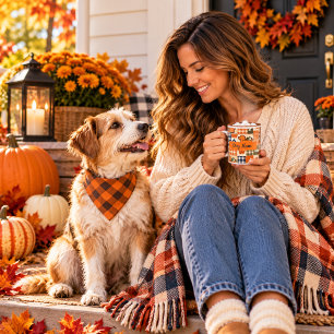 Dog Mum Patchwork Pup Pumpkin Coffee Mug