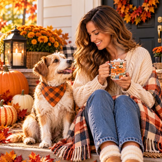 Dog Mum Patchwork Pup Pumpkin Coffee Mug (Creator Uploaded)