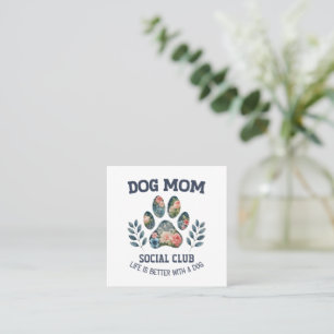 Dog Mum Paw Floral Loyalty Card