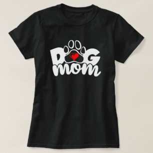 Dog Mum Paw Heart T-Shirt