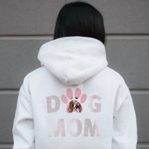 Dog Mum Paw Photo Custom Photo Rose-gold