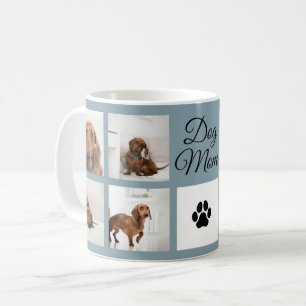 Dog Mum Paw Print Eight Photos Custom Coffee Mug