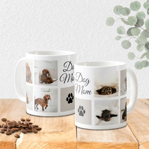 Dog Mum Paw Print Eight Photos Custom Coffee Mug