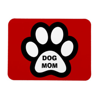 Dog Mum Paw Print Flexible Magnet