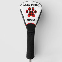 Dog Mum Paw Print Red, Black, White