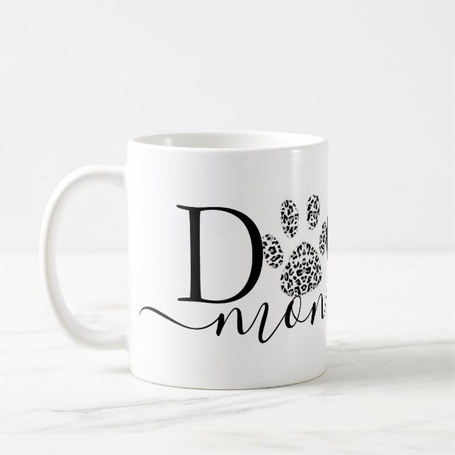 Dog Mum pawprint  Coffee Mug (Left)