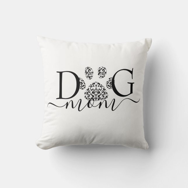 Dog Mum pawprint  Cushion (Front)