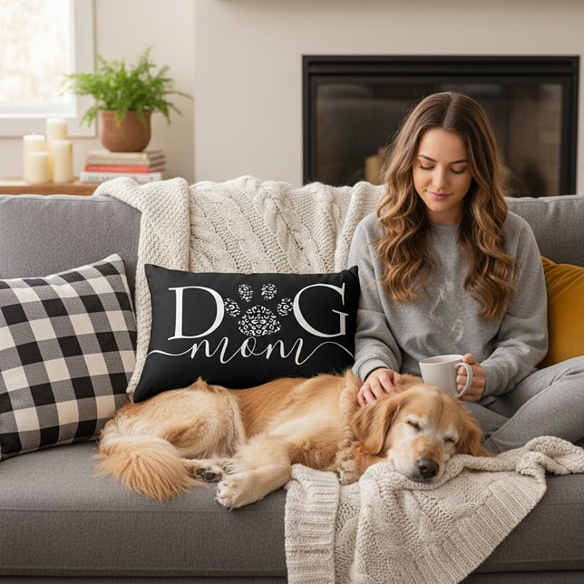 Dog Mum pawprint  Decorative Cushion (Creator Uploaded)