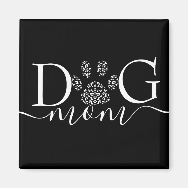 Dog Mum pawprint  Magnet (Front)