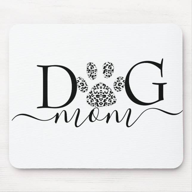 Dog Mum pawprint  Mouse Mat (Front)