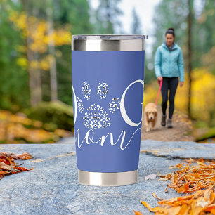 Dog Mum pawprint personalised Insulated Tumbler