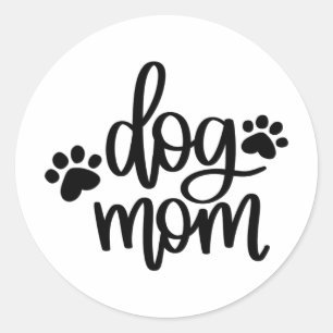 Dog Mum Paws Classic Round Sticker