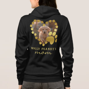 Dog Mum Personalised Heart Dow Paw Pet Lover Photo Hoodie