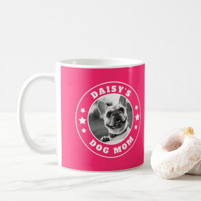 Dog Mum Personalised Photo and Name Coffee Mug (With Donut)