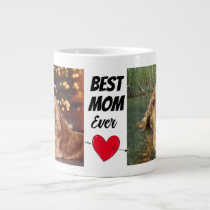 Dog Mum..Personalised two photo & text Large Coffee Mug
