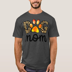 Dog Mum Pet Lover Funny Leopard Dog Paw Premium T- T-Shirt