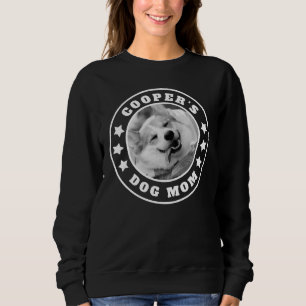 Dog Mum photo personalised black Sweatshirt