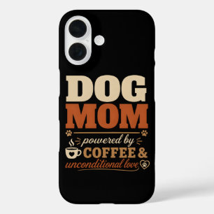 Dog Mum Powered by Coffee & Unconditional Love iPhone 16 Case