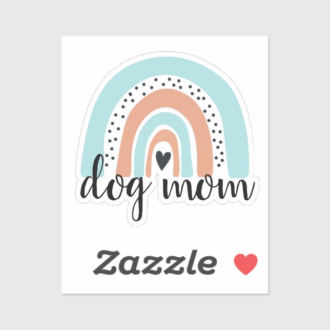 Dog Mum Rainbow Blue Peach (Sheet)