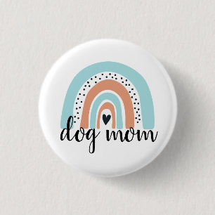 Dog Mum Rainbow Blue Peach 3 Cm Round Badge