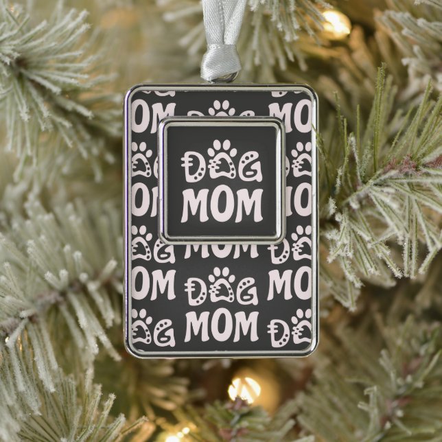 Dog Mum Silver Plated Framed Ornament (Tree)