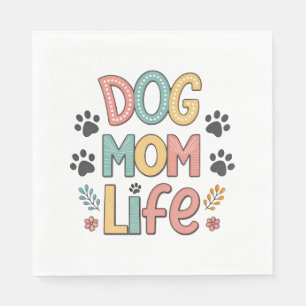 Dog Mum Sunflower Dog Lover Napkin