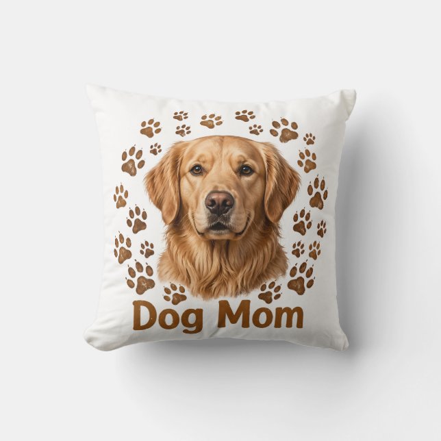 Dog Mum Throw Pillow (Front)