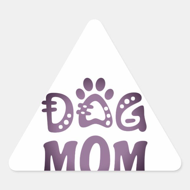 Dog Mum Triangle Sticker (Front)